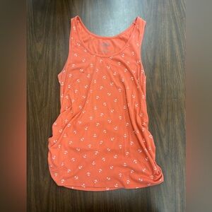 Old Navy. Orange with white anchors. Cinching on sides. Size XL